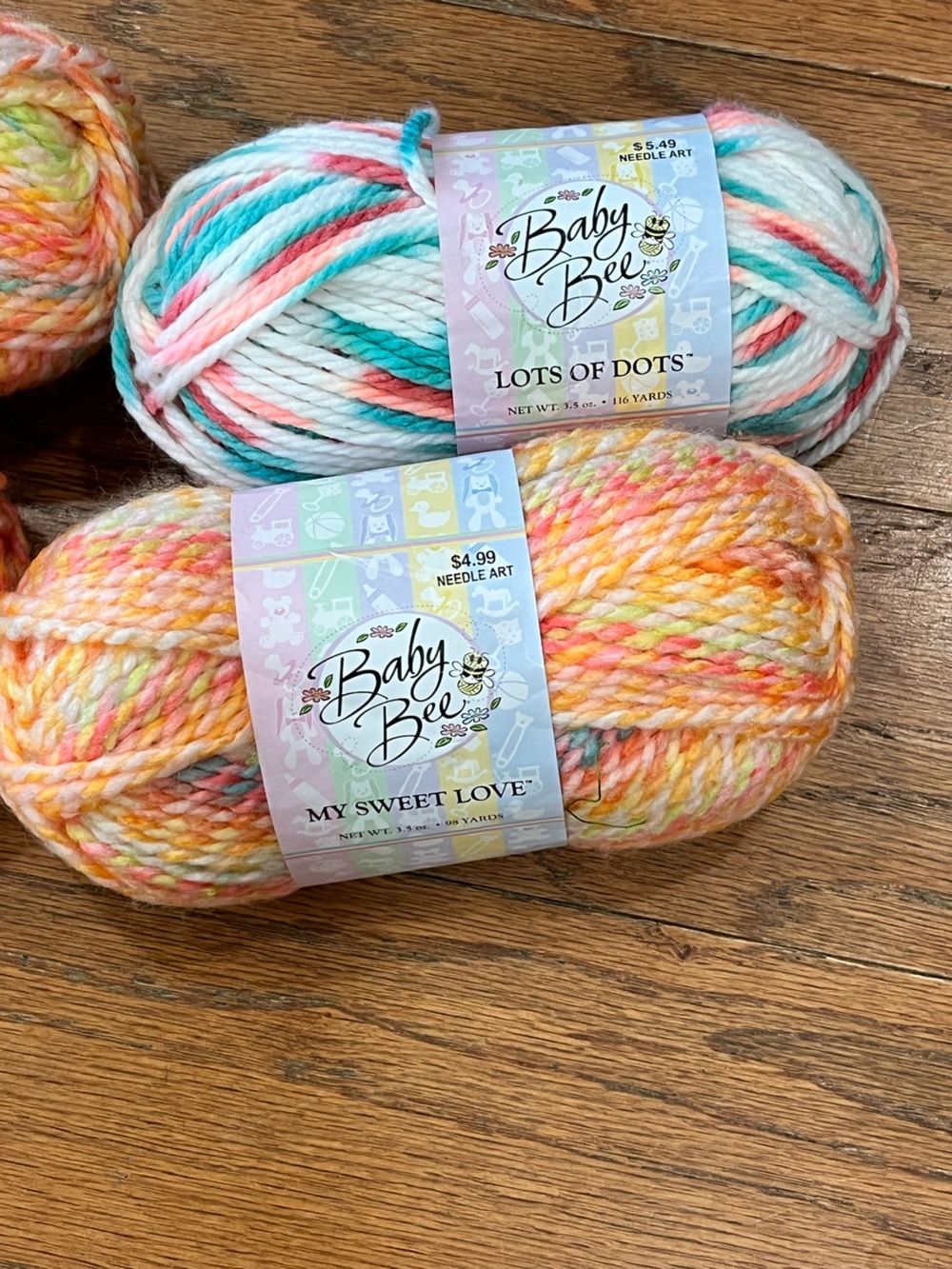 Baby bee my sweet love lots of dots Skeins set of 4 - Picture 4 of 5
